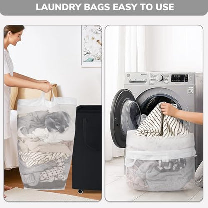 Goodpick 75L Roling Dirty Clothes Hamper with Removable Wash Bag for Dorm - color: Black 1-Pack