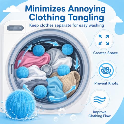 12PCS Pet Hair Remover for Laundry, Reusable Lint Catcher for Washing Machine, Efficient Debris, Hair Cleaner, Pet Hair Catcher for Clothes, Bedding, Washing Machine Hair Catcher(Blue)
