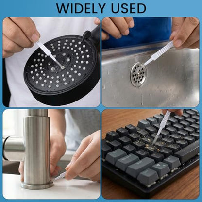 50 Pcs Shower Head Cleaning Brush, Shower Head Cleaner Tool Multifunctional Shower Head Cleaning Brushes for Household Bathroom - color: White,50pcs