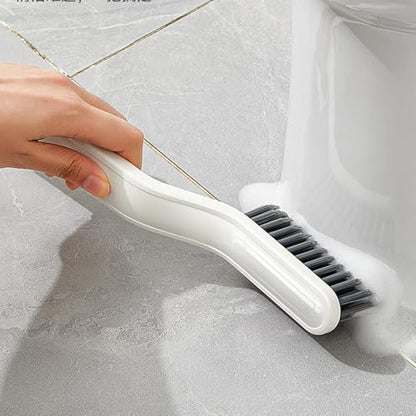 Multi-Purpose Bathroom Crevice Cleaning Brush with Ergonomic Handle for Narrow Gap Tile Edge and Window Track Scrubbing - color: White