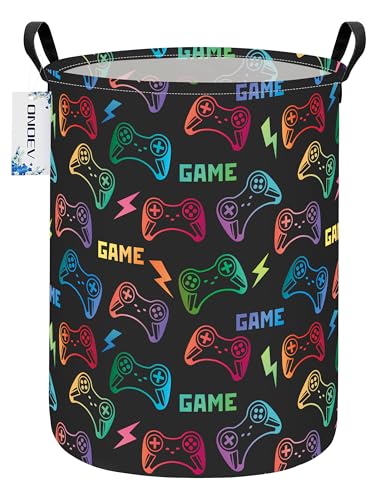 Round Collapsible Game Controller Laundry Hamper for Adults and Kids - color: Round GAME