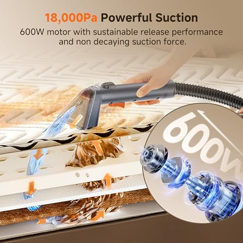 Uwant 18Kpa Carpet Cleaner Machine with Pet Pro Cleaner&Tools Set of 1 - color: Blue-Margaret
