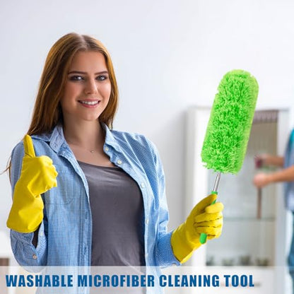Tanlade 1 Pcs Microfiber Feather Dusters for Cleaning, Green