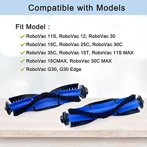 Tivcroxs 4 Pack Replacement Parts Rolling Brush Compatible with Eufy RoboVac 11S, 30C, G30, 30, 12, 15T, 15C, 35C, 15C MAX, G30 Edge Robotic Vacuums - size: 4 Pack