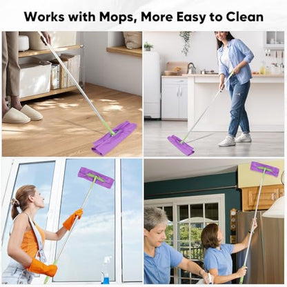 HOMEXCEL Glass Cleaning Cloths 6PK, Streak Free Towel for Windows, 14x16in - color: Purple, size: 14 x 16 Inch