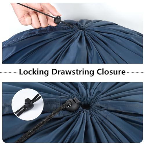 OTraki 28x45 Inch Laundry Bag, Dirty Clothes Travel Wash Bag - color: Navy Blue