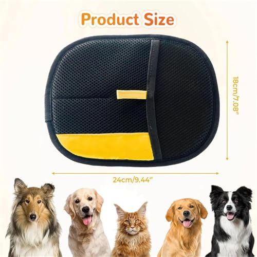 Pet Hair Removal Glove for Cats & Dogs, Electrostatic Gloves Pet Hair, Cat Grooming Gloves for Hairs Removal, for Couch, Clothes, Car, Carpet, Bed, Furniture (2Pcs)