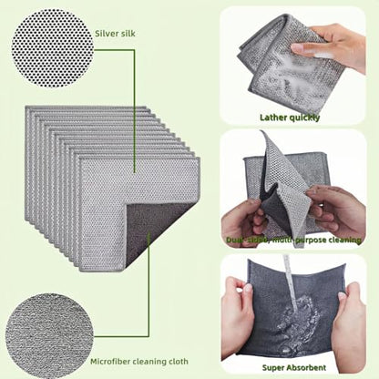 Stainless Steel Scrubber and Cleaning Rags - size: New 6pcs