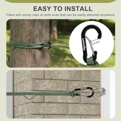 Vigorport Portable Travel Clothesline, Clothes Drying Line with Hang Loop - size: 30Ft