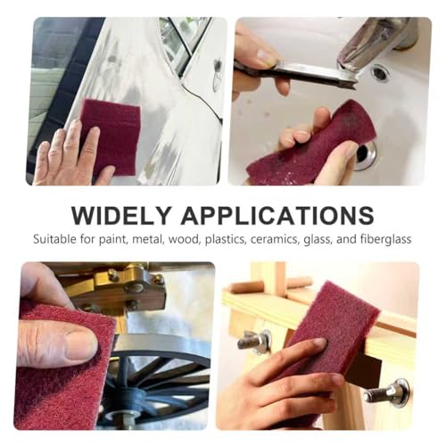 4" x 6" Scuff Pad Maroon 6 Pack - Scuffing, Scouring, Sanding, Paint Primer Prep Adhesion Scratch - Surface Preparation Automotive Car Auto Body Woodworking 7447 - color: Maroon, size: 6 pcs (4" x 6")
