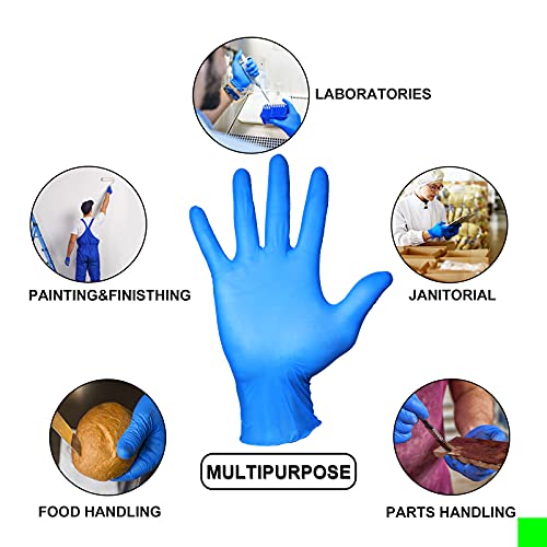 PEIPU Nitrile Disposable Gloves，Powder Free, Cleaning Service Gloves, Latex Free - size: X-Large (Pack of 300), style: 100 Pcs