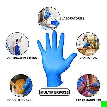 PEIPU Nitrile Disposable Gloves，Powder Free, Cleaning Service Gloves, Latex Free - size: Medium (Pack of 300), style: 100 Pcs