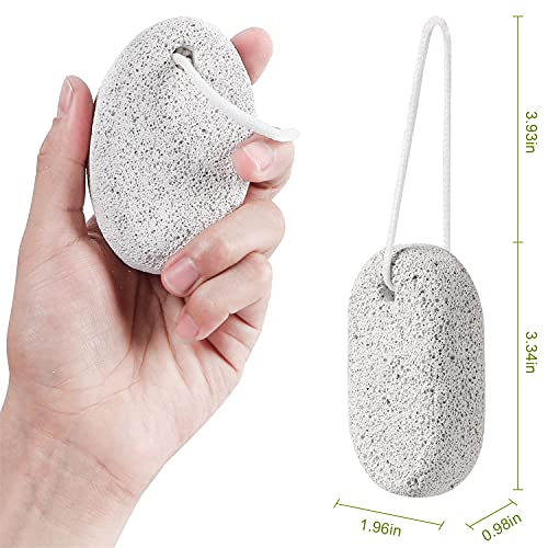 2PCS Natural Pumice Stone, Asqraqo Lava Pedicure Tools Hard Skin Callus Remover for Feet and Hands - Foot File Exfoliation to Remove Dead Skin, and Callusess - size: 2 Count (Pack of 1)