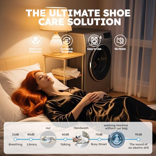 Shoe Washing Machine Bag: Shoe Bag for Washing Machine - Reusable Shoe Cleaning Bag for Sneaker Tennis Shoes Unstain Cleaner Kit(Cream 1Pcs) - color: White 1pcs