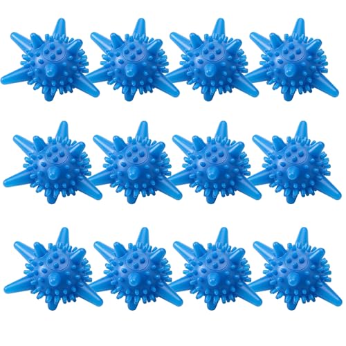 Qinyoung 12 Pcs Silicone Dryer Balls Reusable Laundry Agitator Balls for Washer or Dryer 2.36inch Reusable Wrinkle & Pet Hair Reducer for Washing Machine