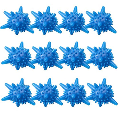 Qinyoung 12 Pcs Silicone Dryer Balls Reusable Laundry Agitator Balls for Washer or Dryer 2.36inch Reusable Wrinkle & Pet Hair Reducer for Washing Machine