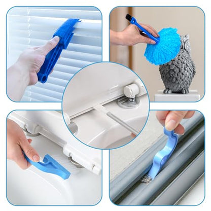 Microfiber Duster Kit 27pcs with 30 to 100 in Extension Pole, Grey - size: 27pcs