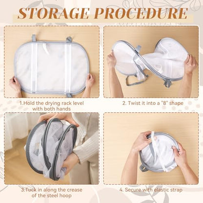 2 Pcs Sweater Drying Rack Over The Door, 3 Tier Foldable Clothes Dry Hanger