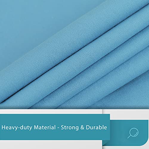 LOLOMLO Extra Large Canvas Laundry Bags with Handles & Drawstring Closure, Heavy Duty Tears Resistant Clothes Storage Travel Bags,25.5"x34",Sky Blue - color: Sky Blue