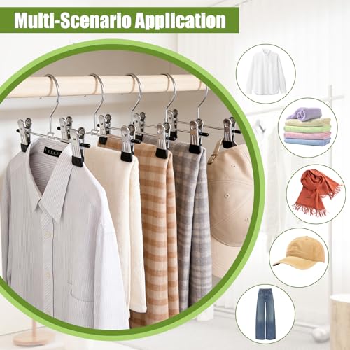 10PCS Boots Hangers with 2 Adjustable Clips, Stainless Steel