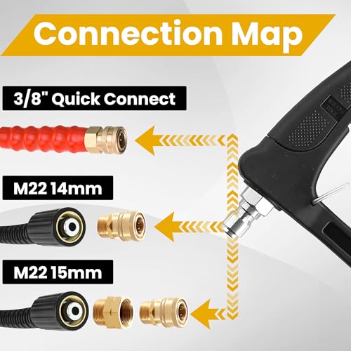 M MINGLE 20 FT Telescoping Pressure Washer Wand with Brush Head - size: 20 Ft