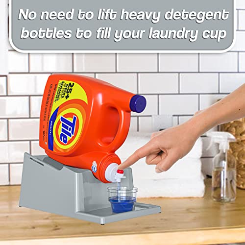 Skywin Liquid Laundry Detergent Dispenser Holder with Drip Tray - 1 Pack - color: Grey