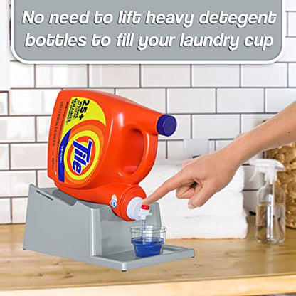 Skywin Liquid Laundry Detergent Dispenser Holder with Drip Tray - 1 Pack - color: Grey