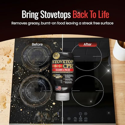 CPR Stovetop 2-in-1 Glass Stovetop Cleaner & Polish + Scraper, 18 oz - size: 18 Ounce (Pack of 1)