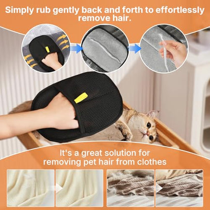 Pet Hair Carpet rake for Dog & Cat Hair, 4-in-1 Pet Hair Remover Tool Kit