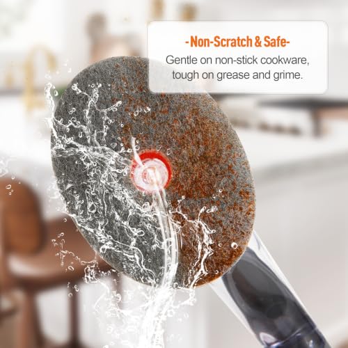 CLEANHOME Dish Wand with Soap Dispenser Scrubber Brush