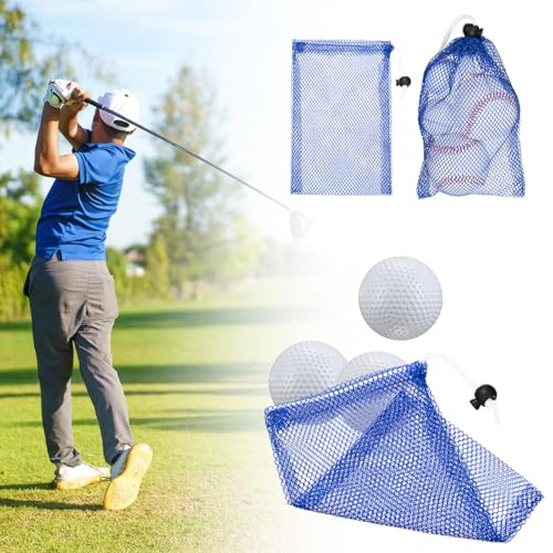 6 x 8 in Small Mesh Laundry Bags with Drawstring [6PCS] - Durable Mesh Bags with Cord Lock for Laundry & Soap &Small Balls - [Blue] - color: Blue