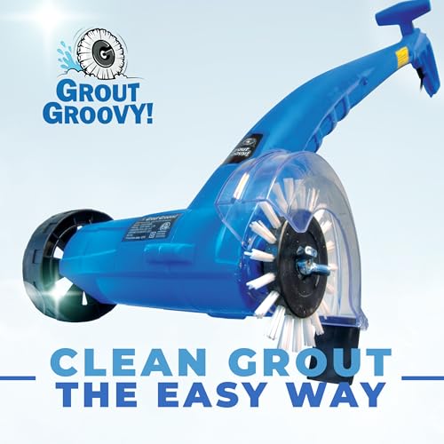 Electric Stand-Up Grout Cleaner | Lightweight Tile Floor Scrubber Machine - style: Medium Bundle