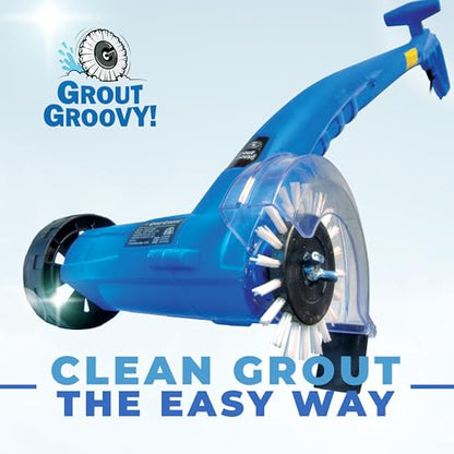 Electric Stand-Up Grout Cleaner | Lightweight Tile Floor Scrubber Machine - style: Medium Bundle