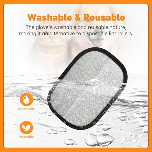 Pet Hair Removal Glove, Reusable Electrostatic Cat Dog Hair Remover Glove - color: 2pcs