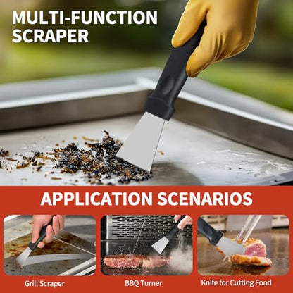 Griddle Cleaning Kit for Blackstone,Heavy-Duty Cleaning Stone Brick,5-Pack - color: Gray