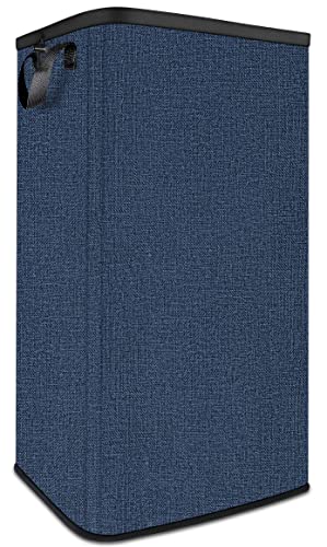 SNIGJAT Extra Large Laundry Hamper, Folding 100L Laundry Basket, Blue - color: Blue, size: 100L