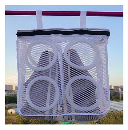 Portable Dryer Shoe Bag Trainers Sneakers Wash Bag for Men Wome Large Padded Mesh Shoes Protector in Washer - size: Square Large