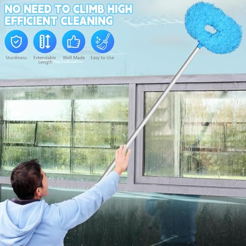 Eunice 2 Ceiling Fan Cleaner Dusters with 1 Extension Pole, Blue 4.2FT - color: Blue2, size: 4.2FT