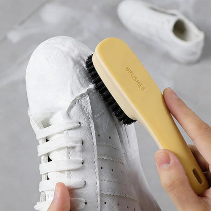 1 Pack Shoes Cleaning Brush, Handheld Scrubbing Brush–Multifunctional Cleaning Tools for Shoes, Laundry, Tile, Bathtub-Yellow - color: Yellow