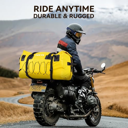 HEETA Waterproof Duffel Bag Travel Motorcycle Dry Bag Backpack 60L/80L/110L - color: Yellow, size: 60L