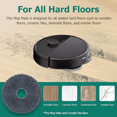 12 Pack Replacement Parts Dust Bags Mop Pads for iRobot Roomba Plus 405 Combo/ 505 Combo Robot Vacuum, 6 Dust Bags, 6 Mop Pads