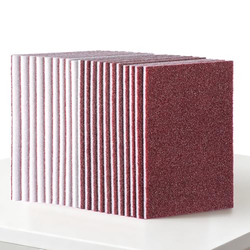 Carborundum Sponge Nano Emery Sponge Brush Eraser Scrub Kitchen Cleaning for Removing Rust Pots，Household Cleaning Tool (Dark brown-20pcs) - color: Dark Brown-20pcs
