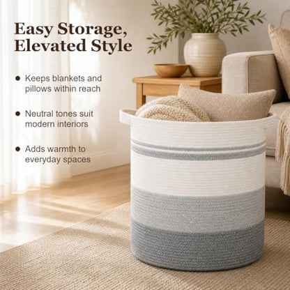 OIAHOMY 80L Laundry Basket Laundry Hamper Nursery Hamper Gradient Gray - color: Gradient Gray, size: 18*18*20in