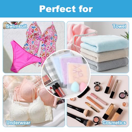 10-Pack 11x7.8" Frosted Zipper Swimsuit Bags – 3-Mil Waterproof Bikini & Swimwear Organizer with Reinforced Sides for Travel, Shipping & Storage, Packaging T Shirt. (10, 11 * 7.8 inch) - size: 11*7.8 inch