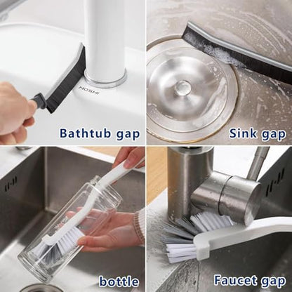 Crevice Cleaning Brush Set, 12Pcs Grout Cleaner Brush for Deep Cleaning Gap, Hard Bristle Scrub Brushes Tools, Cleaning Supplies for Household Use, Bathroom, Kitchen, Toilet, Window