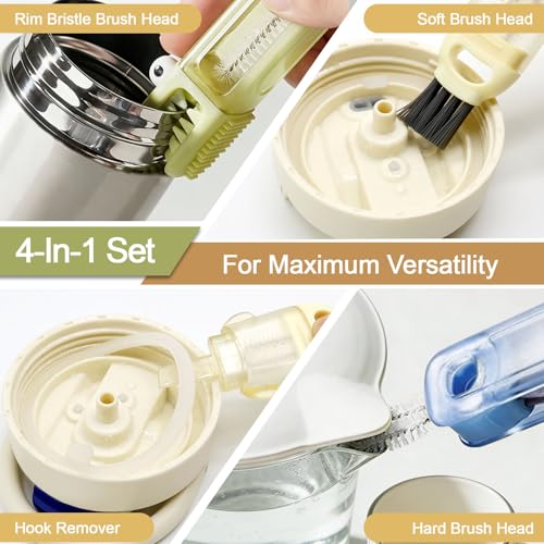 9pcs Cup Lid Gap Cleaning Brush 3 in 1 and 4 in 1 Bottle Gap Cleaner Brush Multifunctional Lid Cleaner Cup Cleaner Brushes for Bottle Gaps, Tumblers, Travel Mug Caps