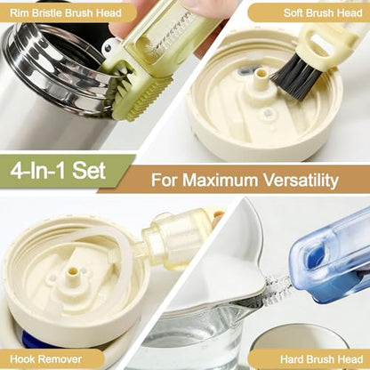 9pcs Cup Lid Gap Cleaning Brush 3 in 1 and 4 in 1 Bottle Gap Cleaner Brush Multifunctional Lid Cleaner Cup Cleaner Brushes for Bottle Gaps, Tumblers, Travel Mug Caps
