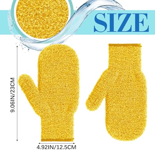 Teenyyou 2 Pairs Pool Cleaning Mitt Spa Scrubbing Gloves Hot Tub,Yellow - color: Yellow