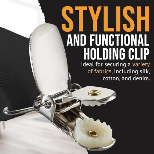 Hold’Em 1” Polished Nickel Plated Clips with Secure Prong to Ensure Maximum Hold Perfect for Making Mitten, Suspenders or - 10 Pieces - color: Clips 1" Inch