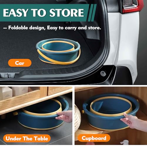 Collapsible Bucket 1.3 Gallon/5L Small Capacity Foldable Cleaning Buckets - color: Small Blue
